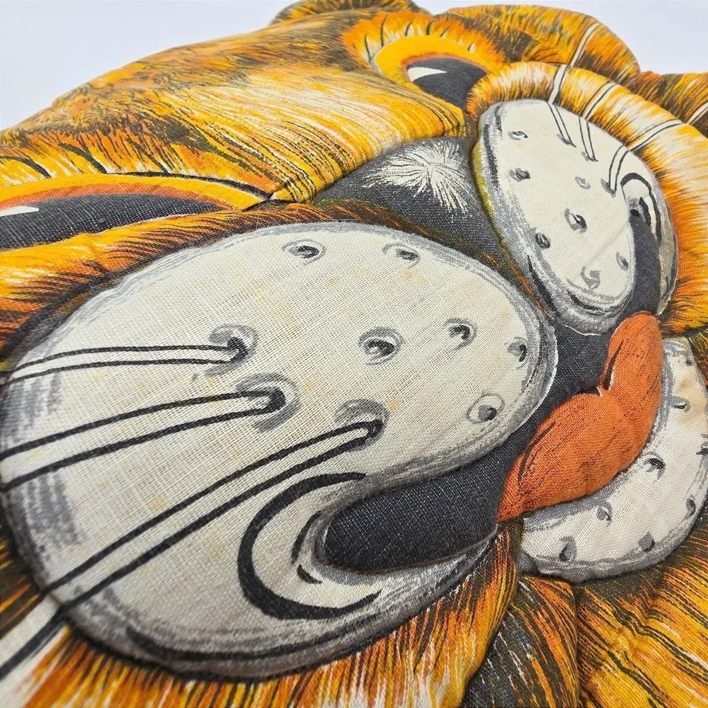 Vintage Richard The Lion Throw‎ Pillow Cut & Sew 1960's Cartoon Big Eyes 15